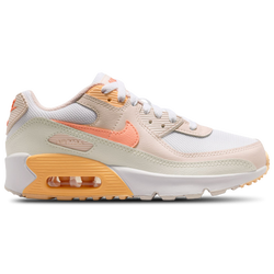 Grade School Shoes - Nike Air Max 90 - White-Orange Pulse-Chalk