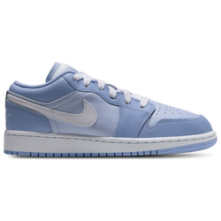 Grade School Shoes - Nike 1 Low - Aluminum-Hydrogen Blue-White
