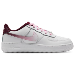 Grade School Shoes - Nike Air Force 1 - White-Burgundy Crush-Pink Foam
