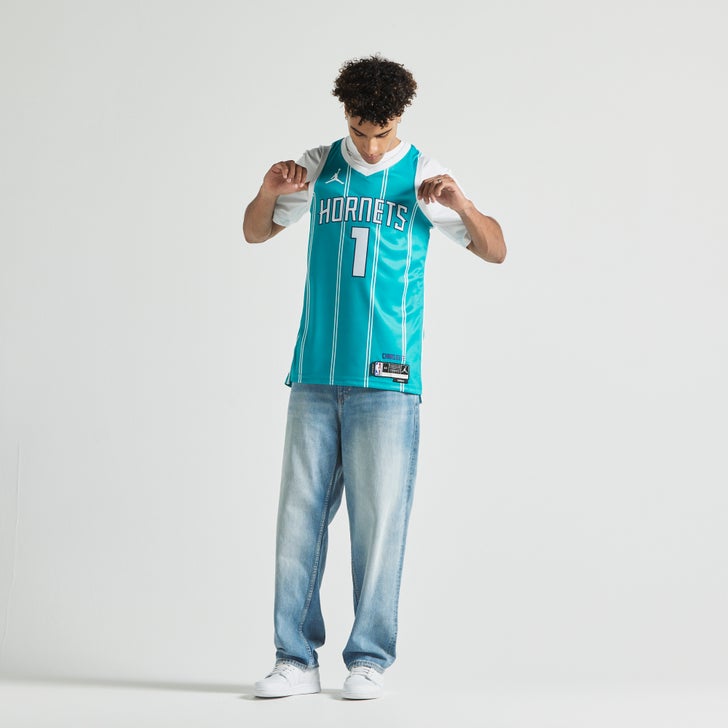 Nike Hornets Icon Edition LaMelo Ball NBA Jersey Image 5 of 7. Tap to open photo gallery.