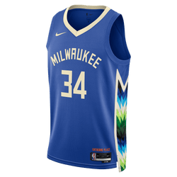 Men Jerseys/Replicas - Nike NBA City Edition '22 Milwaukee Bucks Giannis Antetokounmpo Jersey - Game Royal