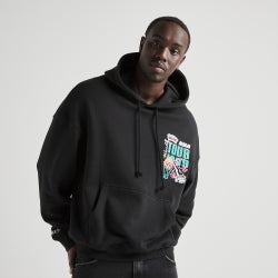 Men Hoodies - Mitchell & Ness Spurs 1999 World Tour Hoodie - Black-Black