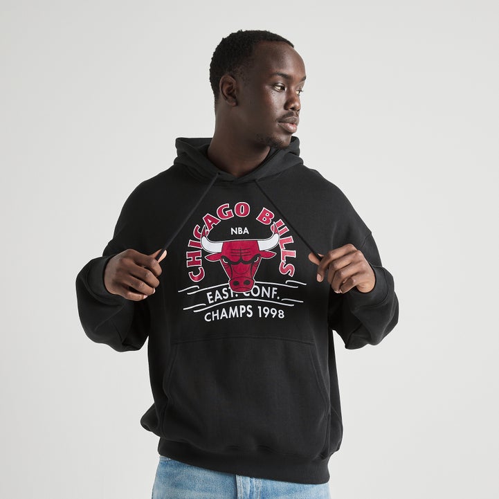 Mitchell & Ness Chicago Bulls Letterman Hoodie Image 1 of 6. Tap to open photo gallery.
