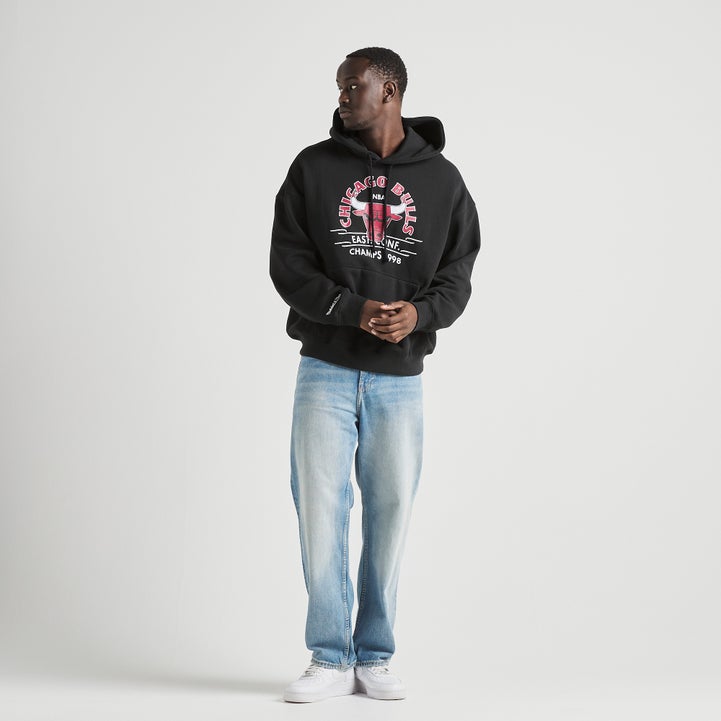 Mitchell & Ness Chicago Bulls Letterman Hoodie Image 6 of 6. Tap to open photo gallery.