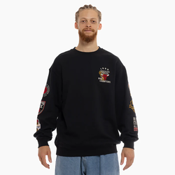 Men Sweatshirts - Mitchell & Ness Accolade Chicago Bulls Crew - Faded Black-Faded Black