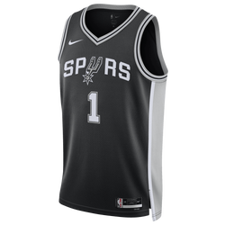 Men Jerseys/Replicas - Nike Victor Wembanyama Spurs Dri-FIT NBA Swingman Jersey - Black-White