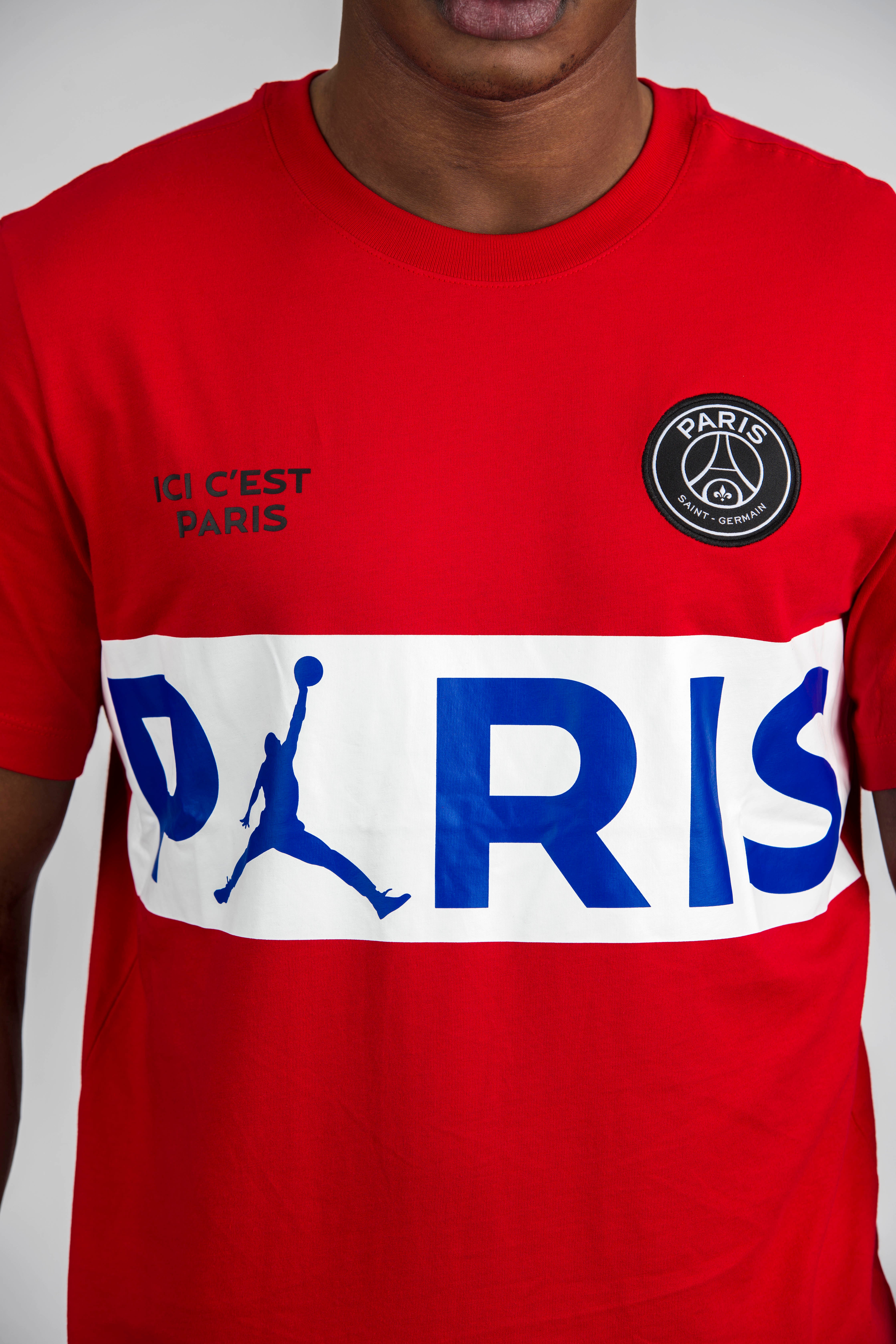 red jordan psg jersey