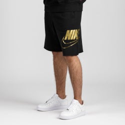 Men Shorts - Nike Alumni Metallic - Black-Black
