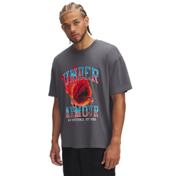 Men T-Shirts - Under Armour Ua Icon - Castlerock-White