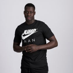Men T-Shirts - Jordan Jumpman - Black-White-Lt Smoke Grey