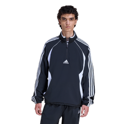 Men Sweatshirts - adidas Teamgeist Half Zip Sweatshirt - Black-White