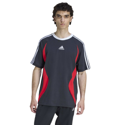 Men T-Shirts - adidas Adicolor Teamgeist Cotton Tee - Black-Better Scarlet