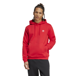 Men Hoodies - adidas Essential Trefoil Fleece Hoodie - Better Scarlett-White