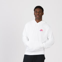 Men Hoodies - Nike Air Gel - White-Siren Red
