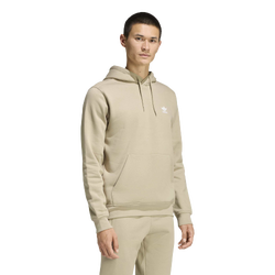 Men Hoodies - adidas Trefoil Essentials Fleece Hoodie - Stone Khaki