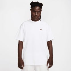 Men T-Shirts - Nike Tuned Patch Tee - White-White