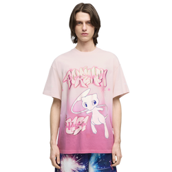 Men T-Shirts - Puma Pokemon X Hoops Shiny Mew Tee - Jasmine Flower-Posie Pink