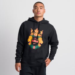 Men Hoodies - Nike Lj Over The Head - Black-Black