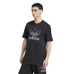 Men T-Shirts - adidas Cutline Short Sleeve Tee - Black-White