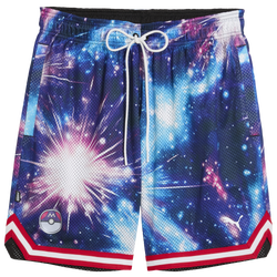 Men Shorts - Puma Pokemon X Hoops Mewtwo Shorts - Puma Black-Aop