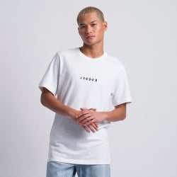 Men T-Shirts - Jordan Flight Artist Series by Jacob Rochester - White-Black