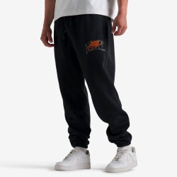 Men Pants - Nike Brushed Fleece Arch Gx - Black-Safety Orange