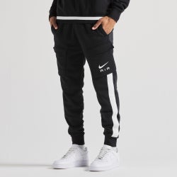 Men Pants - Nike Air Brushed Fleece Pant - Black-Summit White