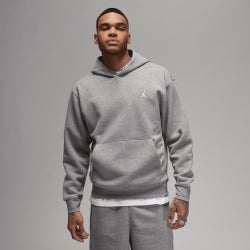 Men Hoodies - Jordan Flight Essentials Hoodie - Carbon Heather-Carbon Heather-White