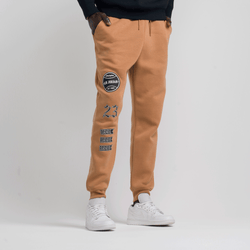 Men Shorts - Jordan Essentials Member Fleece Pant - Dark Brown-Dune Red-White