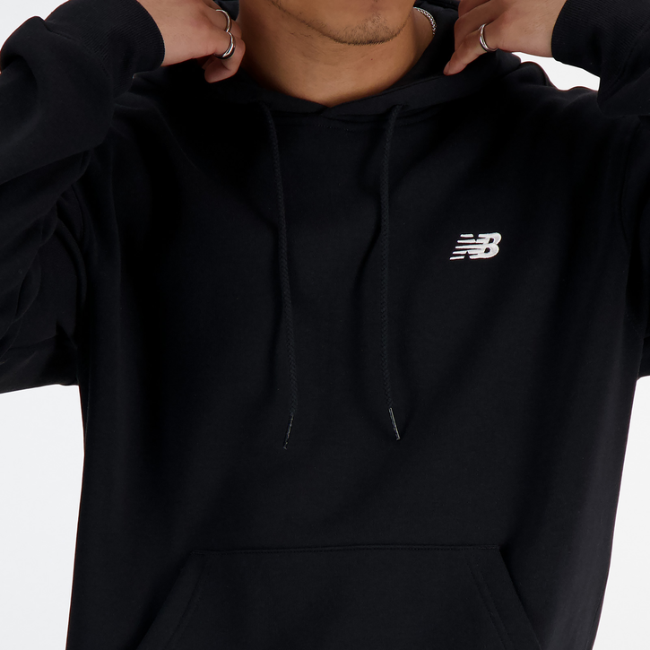 New Balance Small Logo Brushed Fleece Hoodie Image 3 of 3. Tap to open photo gallery.