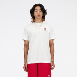 Men T-Shirts - New Balance Bookshelf Tee - White-Red