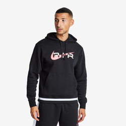 Men Hoodies - Nike Air Brushed Fleece Hoodie - Black-Pink Foam