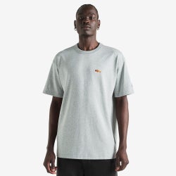 Men T-Shirts - Nike Tuned Patch Tee - Dk Grey Heather-Dark Grey