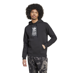 Men Hoodies - adidas Camouflage Trefoil Hoodie - Black-Black