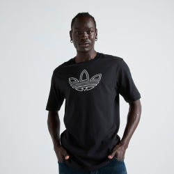 Men T-Shirts - adidas Outline Tee - White-Black