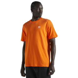 Men T-Shirts - adidas Essential Trefoil Tee - Orange-White