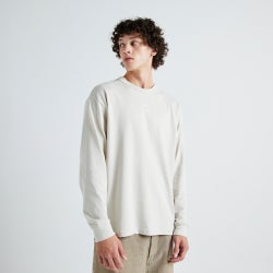 Men T-Shirts - Nike Sportswear Premium Essentials Long Sleeve Tee - Lt Orewood Brown-Lt Orewood Brown