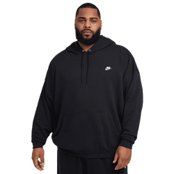 Men Hoodies - Nike Club French Terry Oversized - Black-Black-White