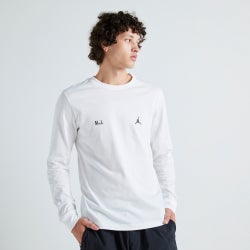 Men Sweatshirts - Jordan Flight Fleece Crew - White-Black-Black