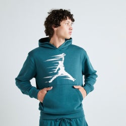 Men Hoodies - Jordan Flight MVP Fleece Hoodie - Oxidized Green-Sail-Sail