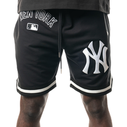 Men Shorts - New Era New York Yankees Basketball Mesh Short - Black-White