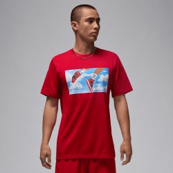 Men T-Shirts - Jordan Flight Essential Graphic Tee - Gym Red-Black