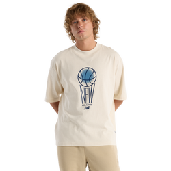 Men T-Shirts - New Balance Hoops Graphic Tee - Linen-Blue