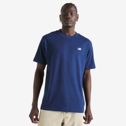 Men T-Shirts - New Balance Sport Esstenial Cotton Tee - Navy-White