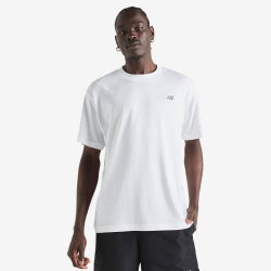 Men T-Shirts - New Balance Sport Essentials Cotton Tee - White-White