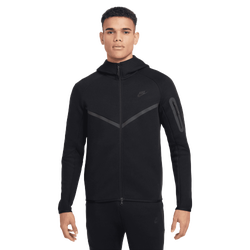 Men Hoodies - Nike Tech Fleece - Black-Black