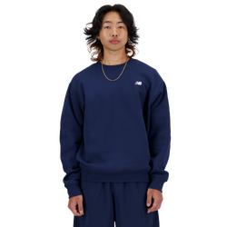 Men Sweatshirts - New Balance Sport Essentials Fleece Crew - Nb Navy