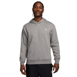 Men Hoodies - Jordan Essentials Fleece Hoodie - Carbon Heather-White