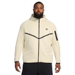 Men Hoodies - Nike Tech Fleece Windrunner Full Zip Hoodie - Lt Khaki-Black