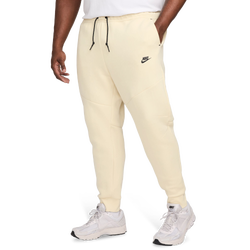 Men Pants - Nike Tech Fleece Joggers - Lt Khaki-Black